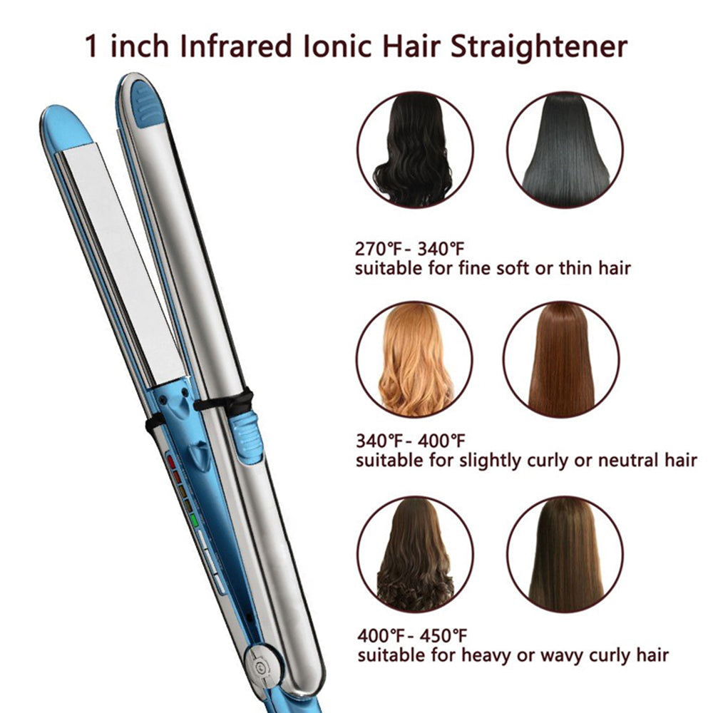 Stainless Steel Hair Straightener and Curler Combo